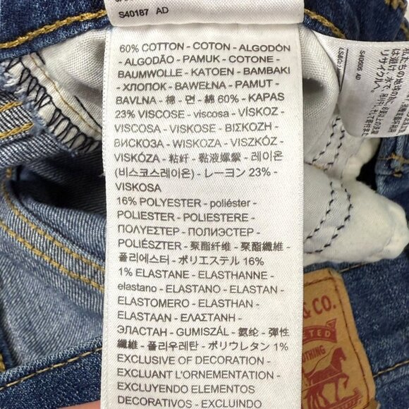 Levis Classic Straight Jeans Womens Sz 26x30 Relaxed Mid-Rise Dark Wash Stretch - Picture 11 of 11